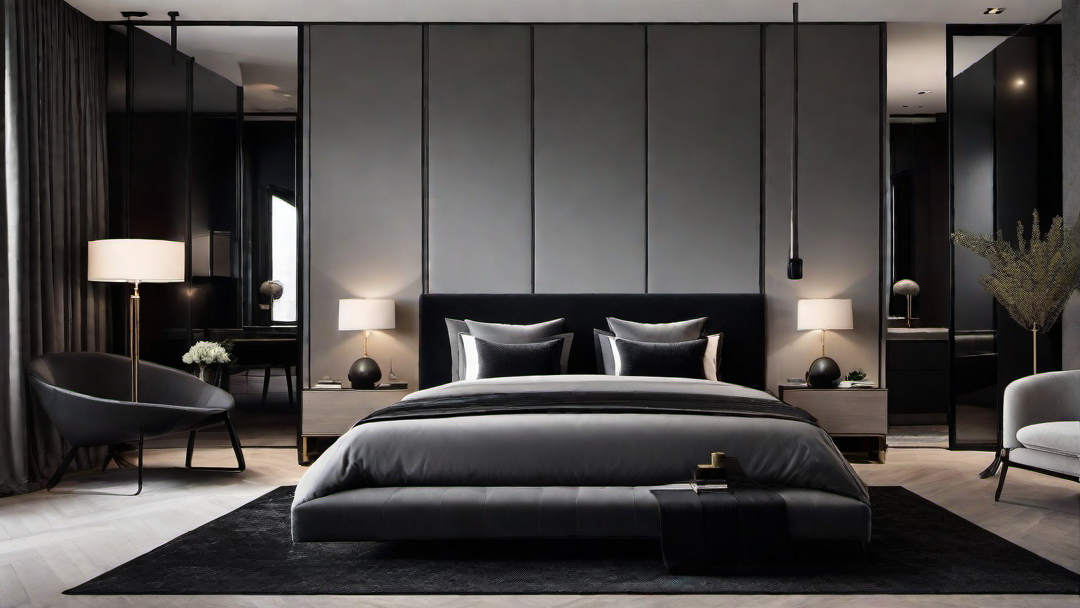 11. Bold Black Accents: Adding Drama and Contrast to Bedrooms