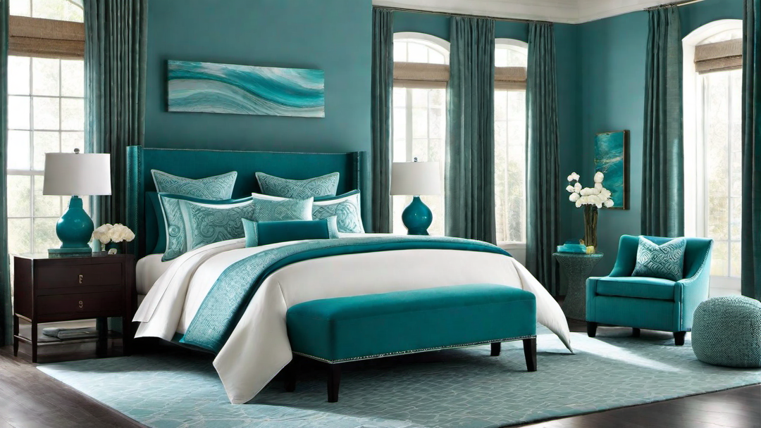 15. Oceanic Teals: Evoking Tranquility in Bedroom Spaces