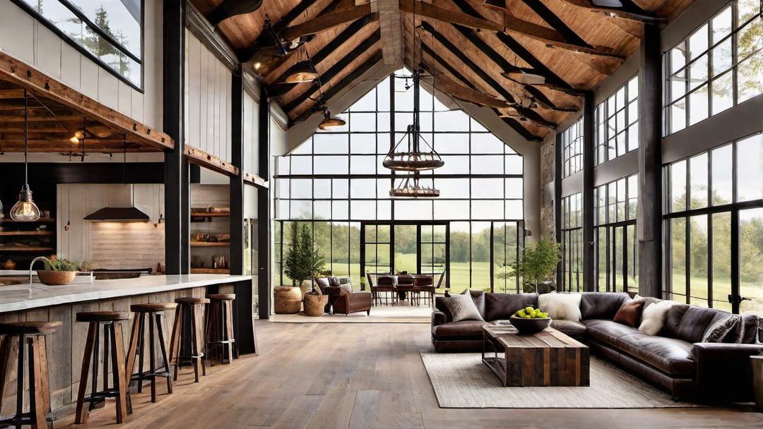 A Blend of Rustic and Modern: Barn Dominium Interior Design