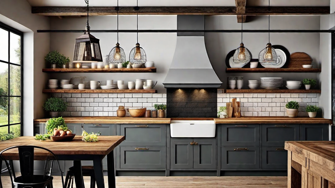 Accent Lighting: Illuminating the Character of a Farmhouse Kitchen