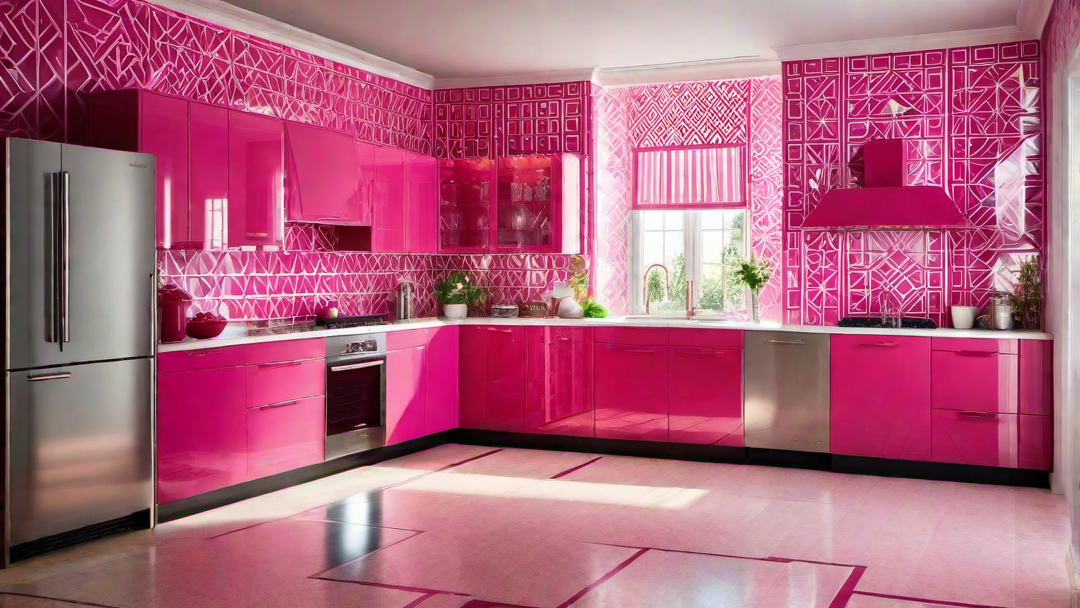 Art Deco Inspiration: Geometric Patterns in a Pink Kitchen