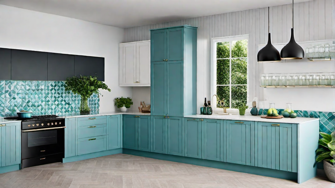 Blue and Green Tranquility: Creating a Soothing Kitchen Environment
