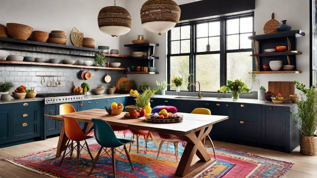 Bohemian Flair: Colorful Textiles and Mismatched Seating