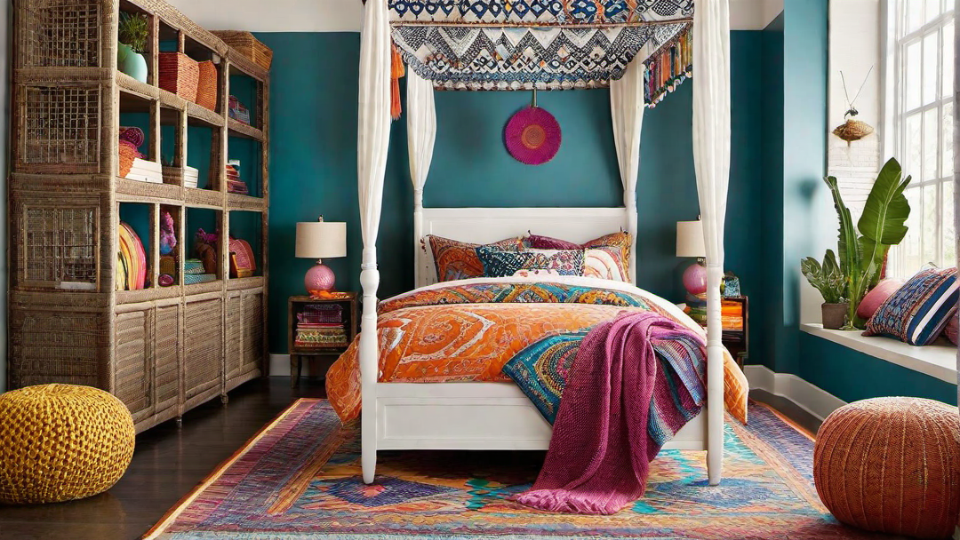 Boho Bliss: Eclectic and Colorful Girls Bedroom