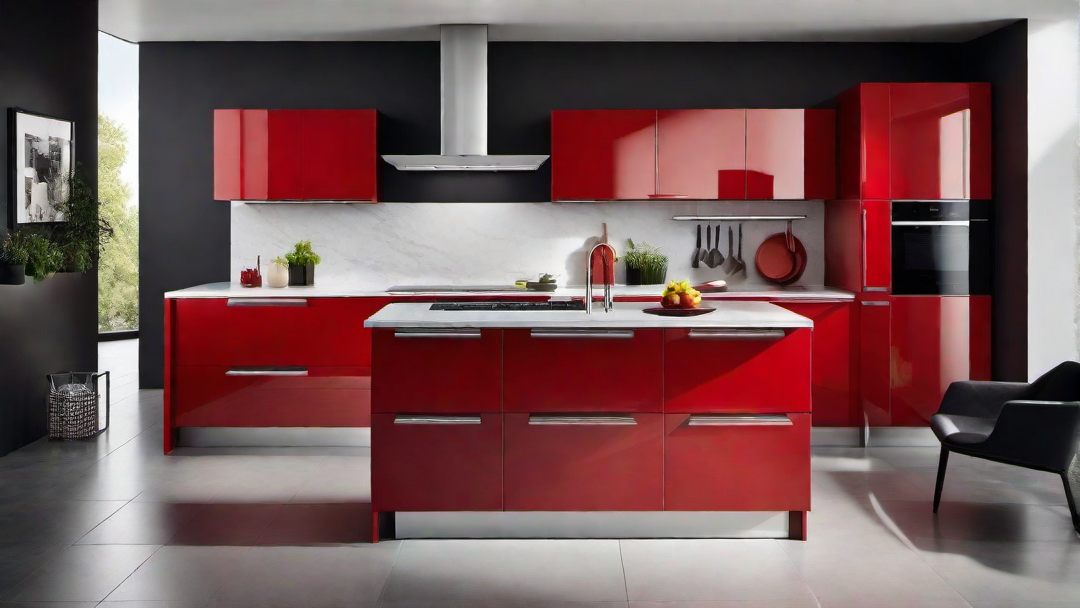 Bold and Vibrant: Red Kitchen Cabinets