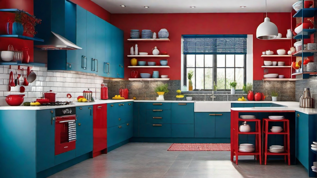 Bright and Bold: Adding Color to Enhance a Small Kitchen