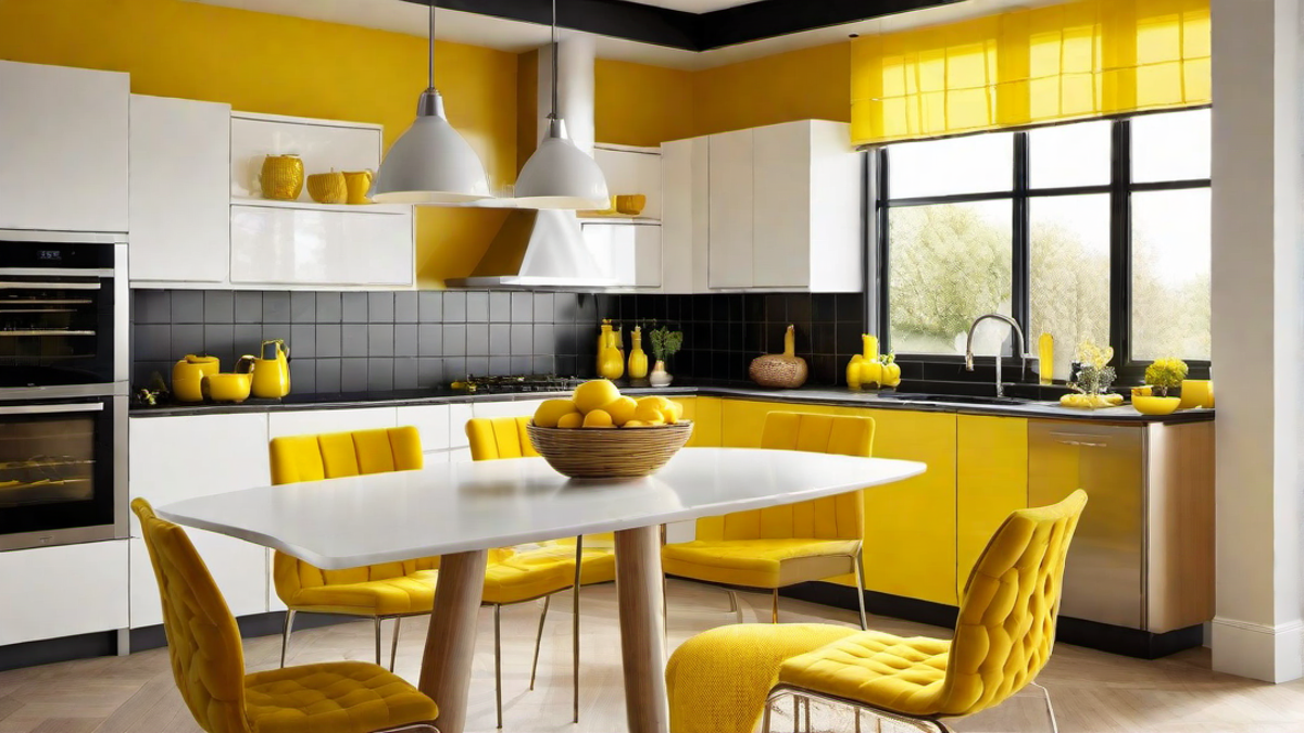 Cheery Yellow: Sunlit Kitchen with Yellow Accents