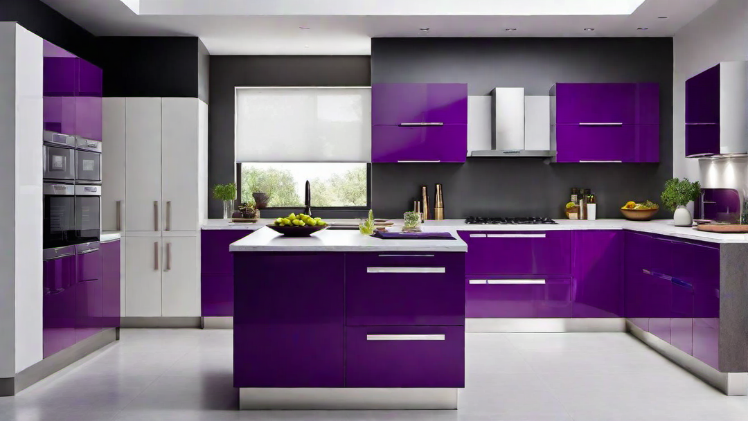 Chic and Modern: Purple Kitchen Island Inspiration
