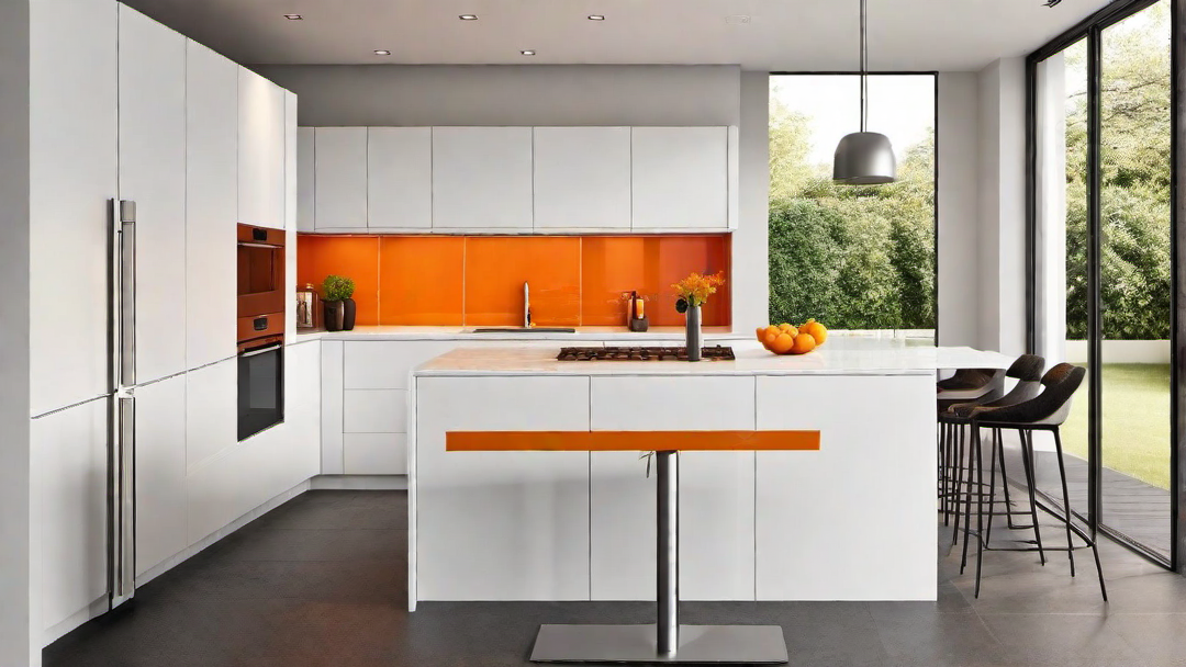Citrus Splash: Bright Orange Backsplash for a Fresh Look