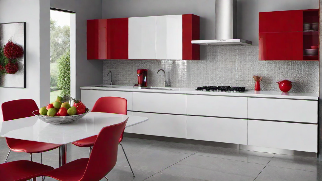 Classic Elegance: Red and White Kitchen Design
