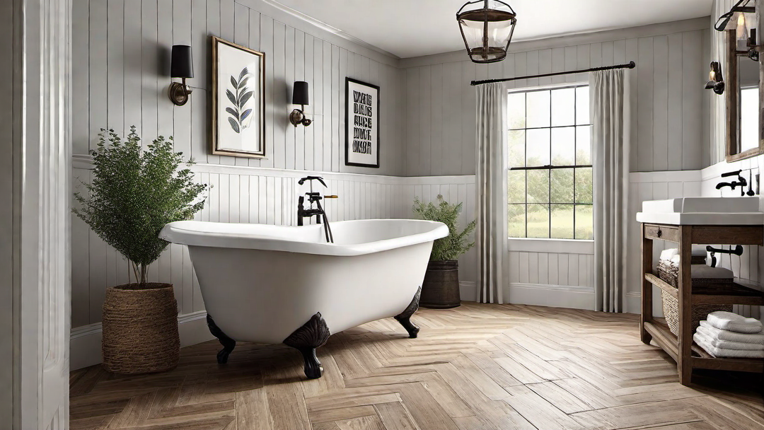 Classic Farmhouse: Clawfoot Tub and Planked Flooring