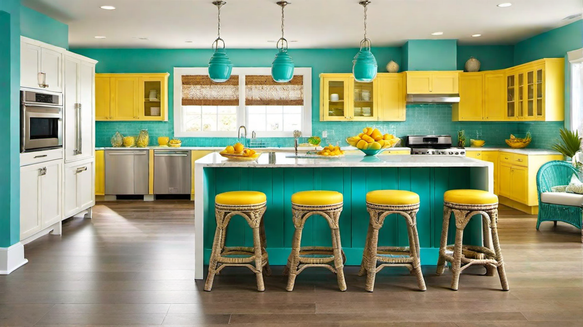 Coastal Vibes: Colorful Kitchen with Beachy Accents