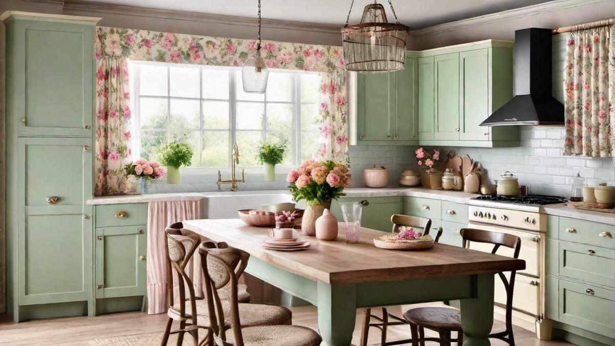 Cottage Chic: Soft Pastels and Floral Accents in Country Kitchen Design