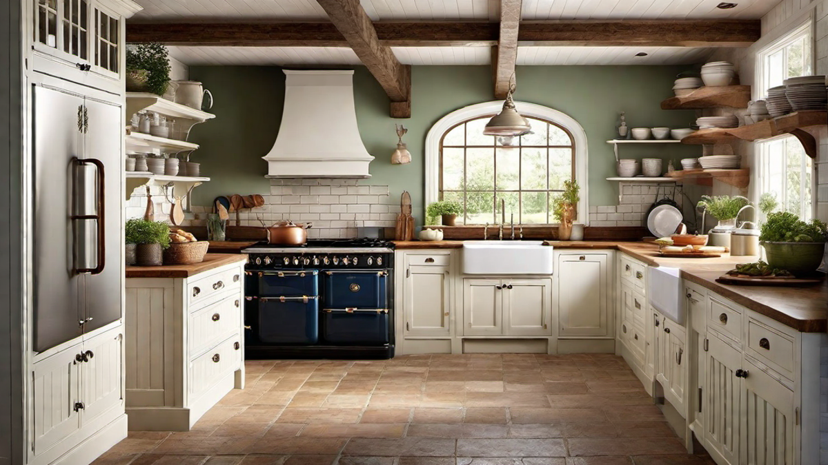 Country Elegance: Cottage Kitchen with Vintage Flair