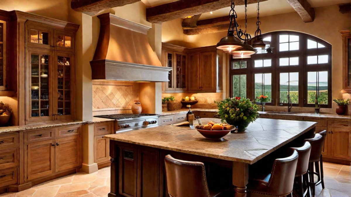 Cozy Ambiance: Lighting Concepts for Tuscan Kitchen Spaces