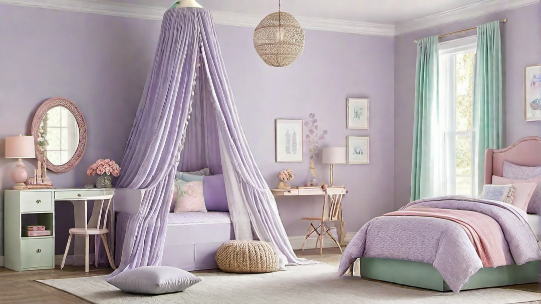 Dreamy Dusk: Soft and Pastel Girls Bedroom