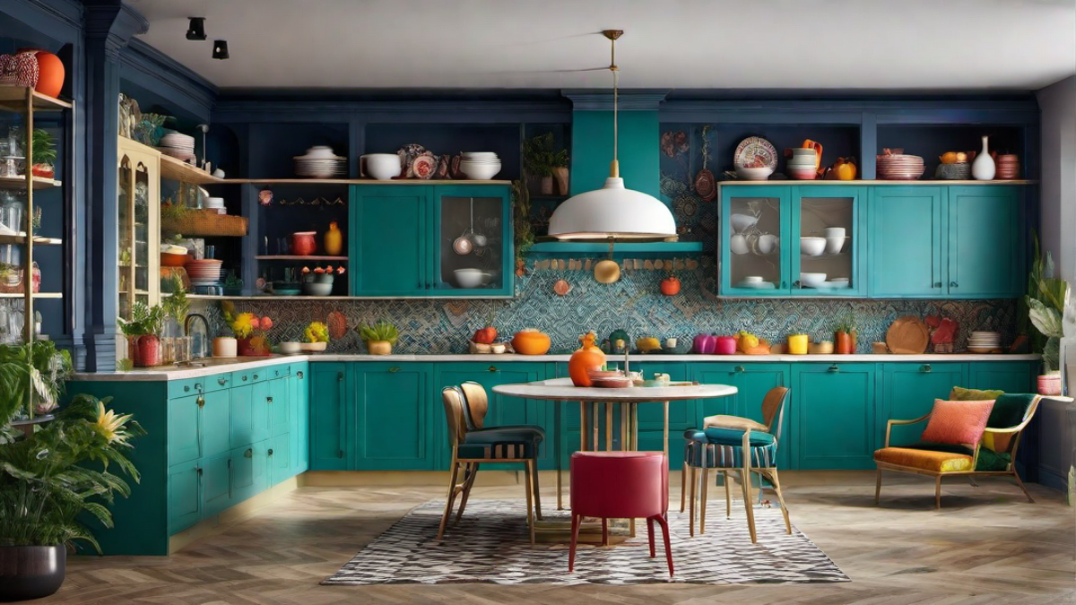 Eclectic Mix: Colorful Kitchen with Mismatched Decor
