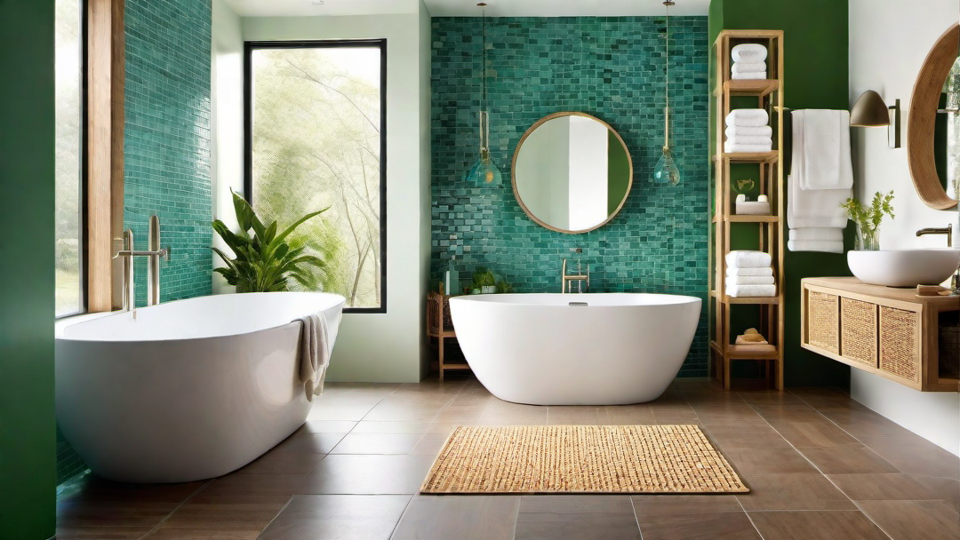 Eco-Friendly Brightness: Sustainable and Colorful Bathroom Design