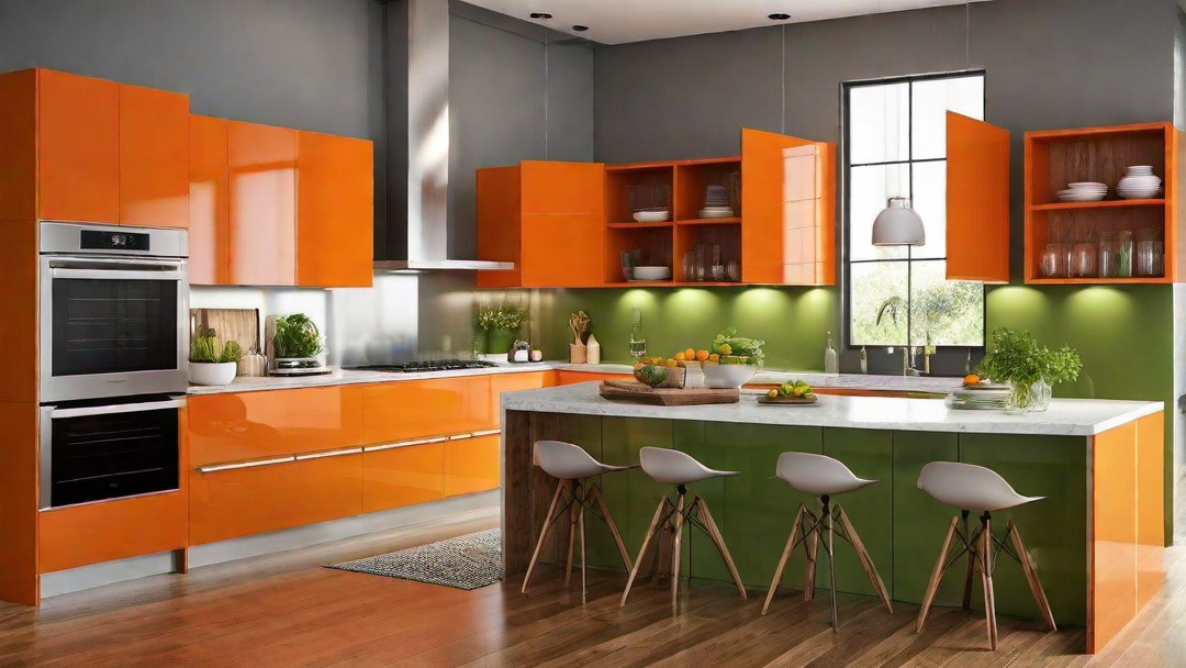 Eco-Friendly Design: Sustainable Materials in an Orange Kitchen