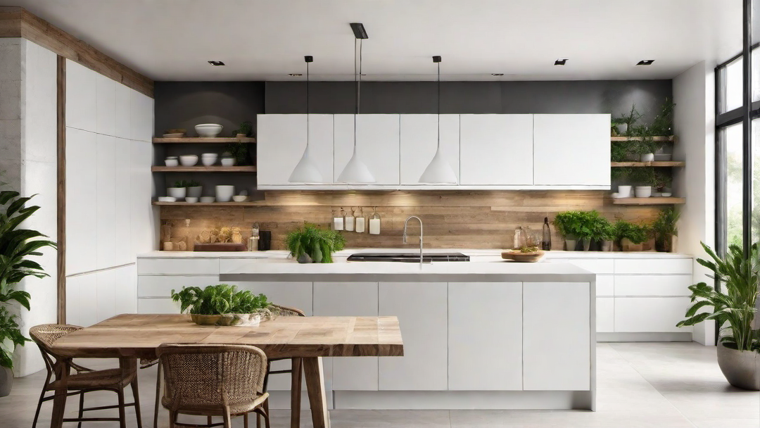 Eco-Friendly Elegance: White Kitchen with Sustainable Materials