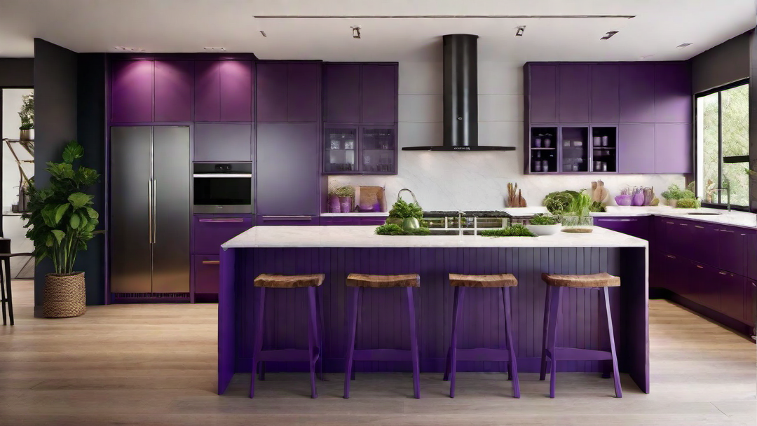 Eco-friendly Elegance: Sustainable Purple Kitchen Materials