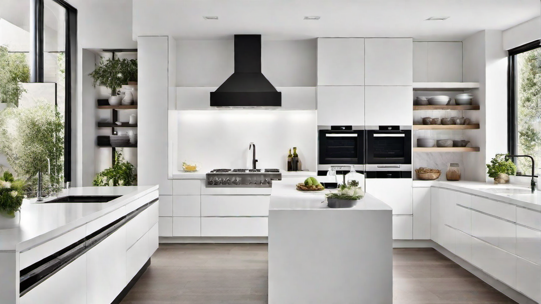 Effortless Sophistication: White Kitchen with Open Shelving