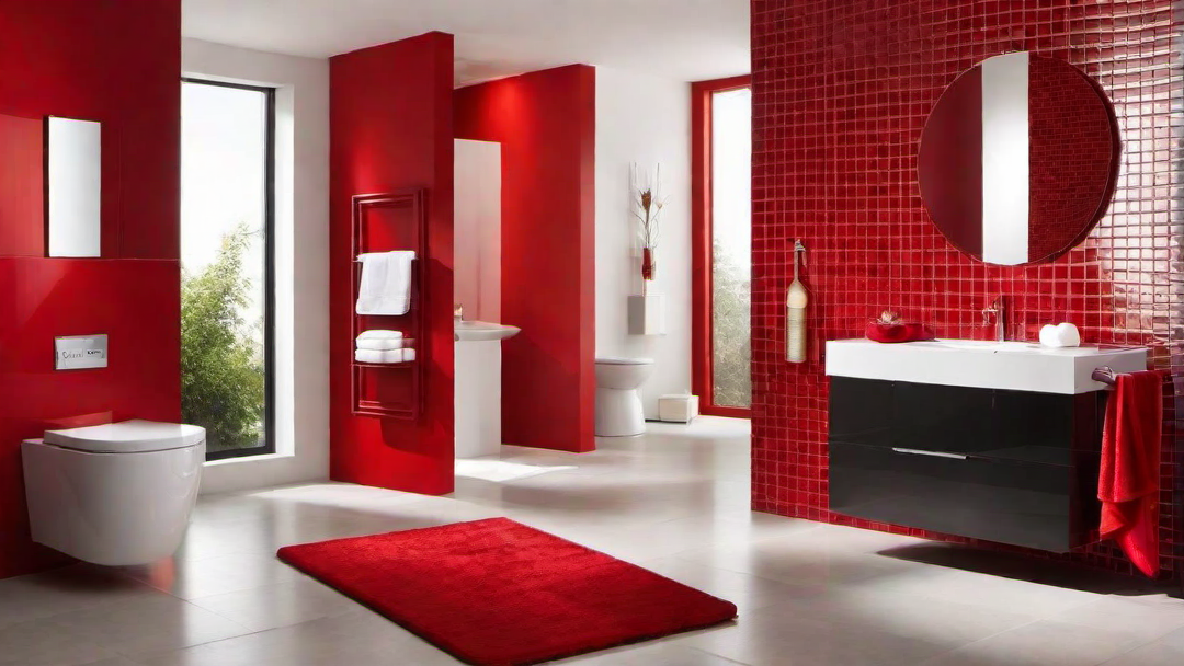 Energetic Red: Adding a Bold Statement to Your Bathroom