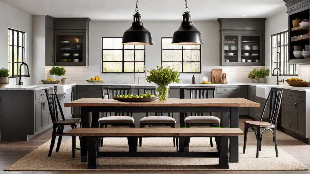 Family Gathering: Large Farmhouse Dining Table and Chairs