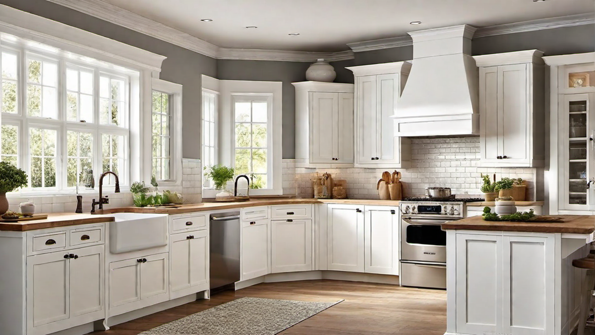 Farmhouse Elegance: Classic White Cabinetry in Country Kitchen Design