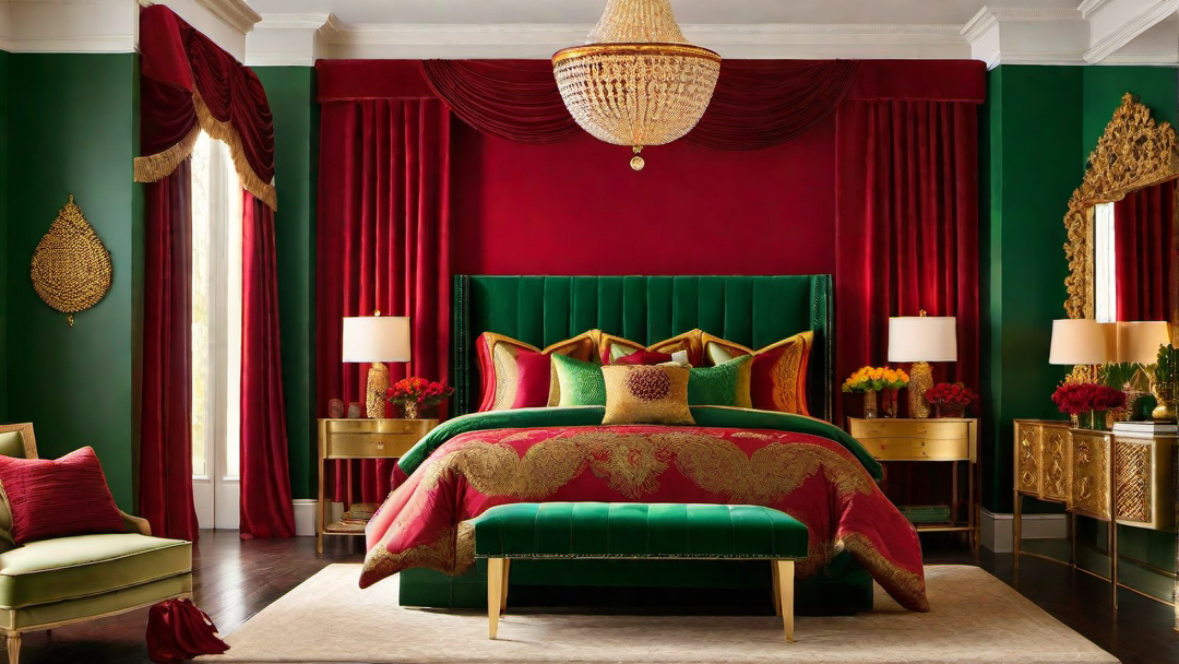 Festive Cheer: Celebrating with Festive and Bright Bedroom Colors