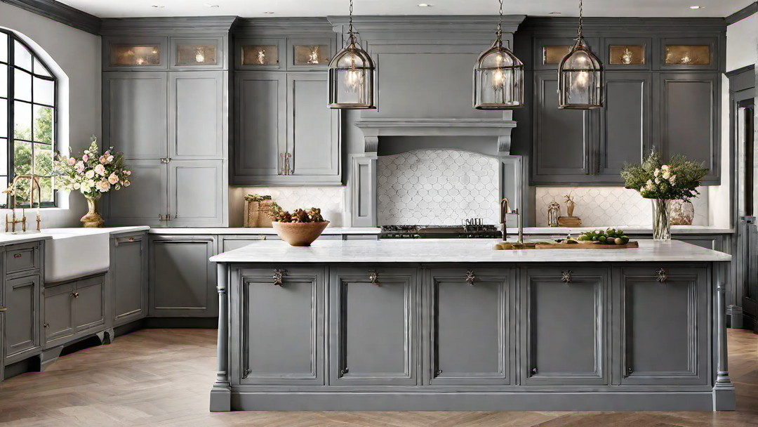 French Country Inspiration: Grey Kitchen with Charming Details