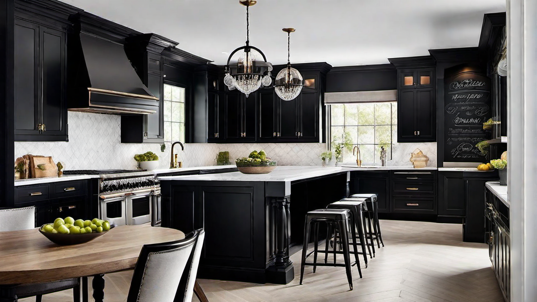 French Inspiration: Black Kitchen with Parisian Flair