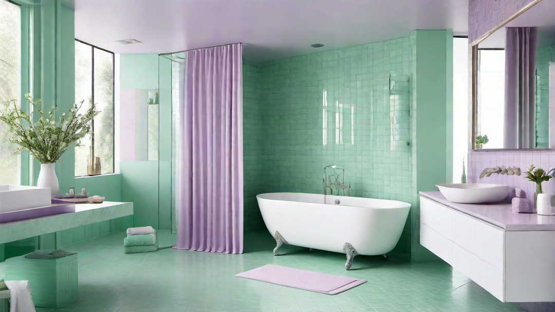 Fresh and Clean: Pale Lilac and Mint Bathroom