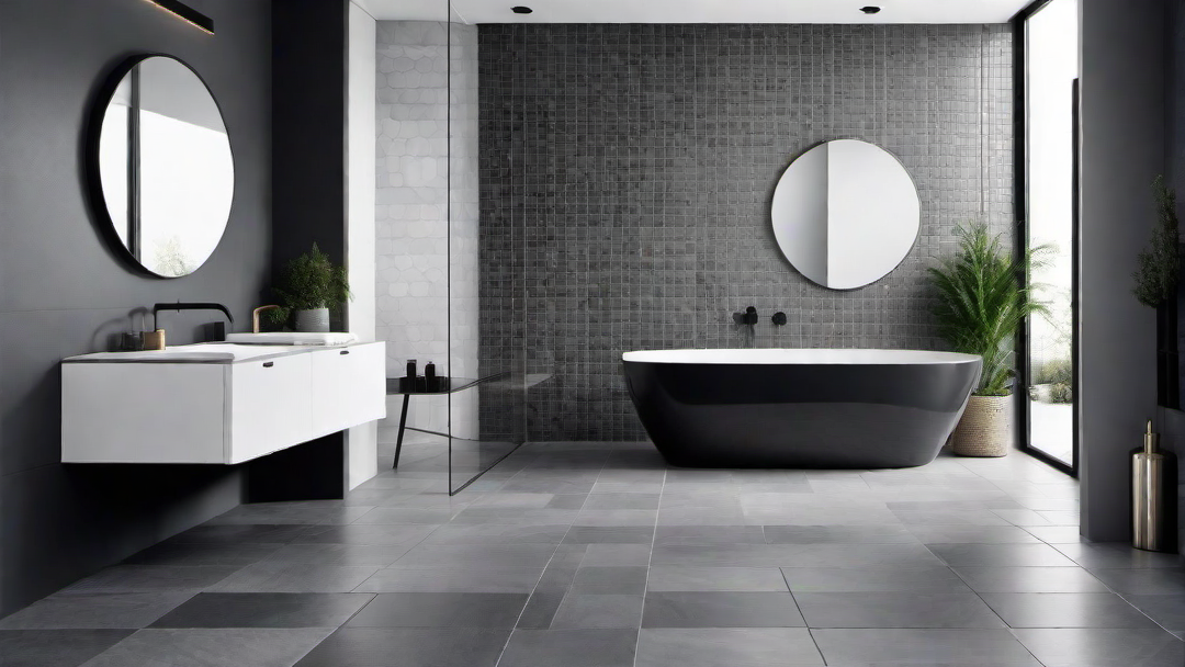 Geometric Patterns: Greyscale Tiles for a Modern Bathroom Look