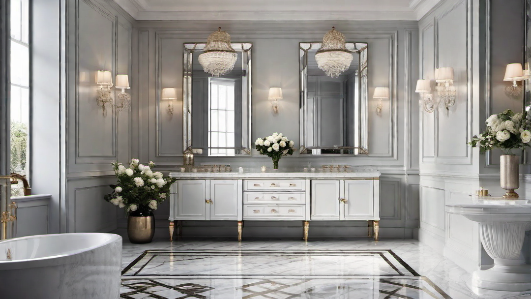 Glamorous Details: Mirrored Vanity and Glass Knobs