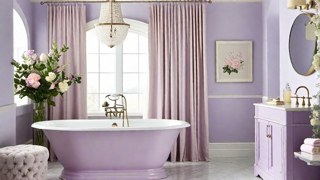 Harmonious Haven: Pale Lavender and Buttercream Bathroom