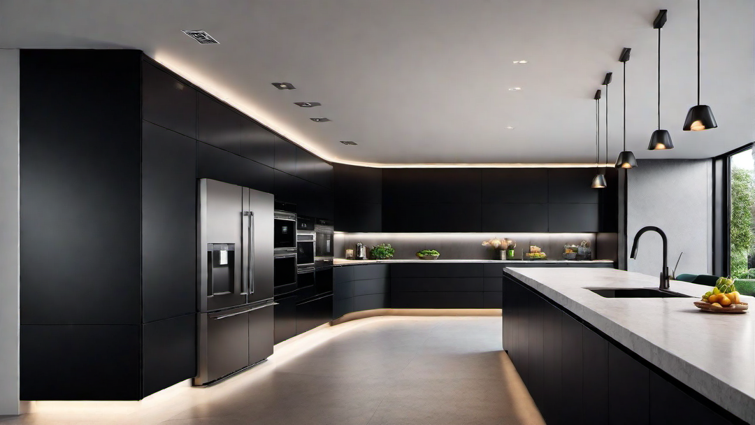 Innovative Design: Smart Appliances in a Black Kitchen