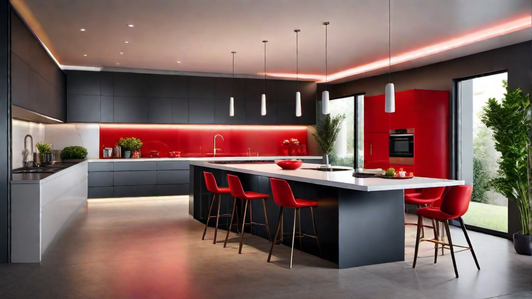 Inviting Ambiance: Red Pendant Lights in the Kitchen