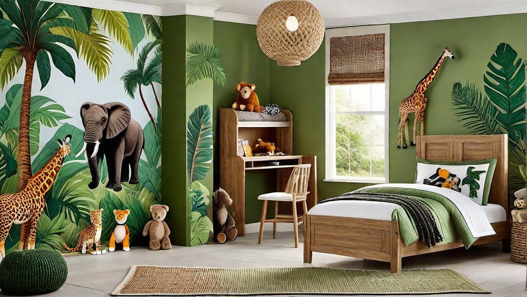 Jungle Safari: Wild and Playful Boys Bedroom