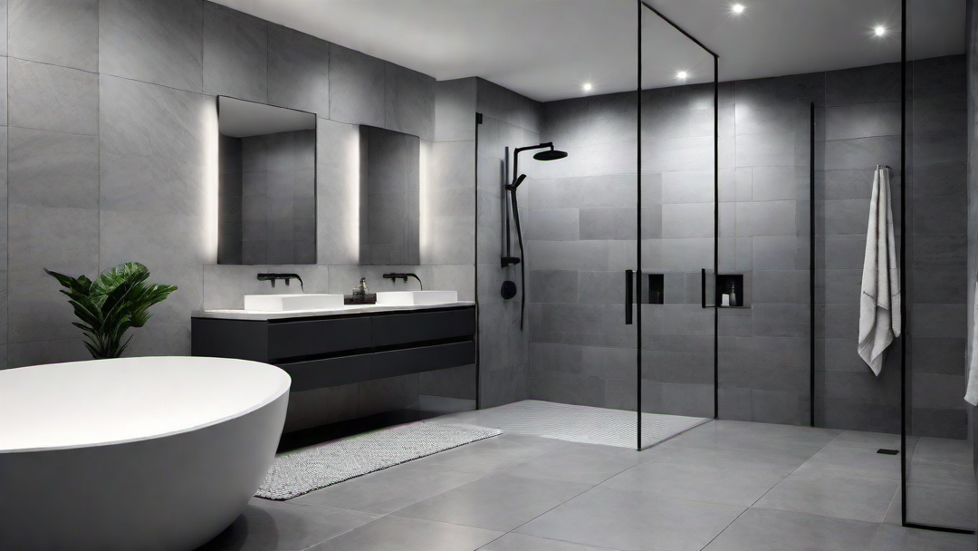 Lighting Effects: Enhancing Greyscale Bathroom Interiors