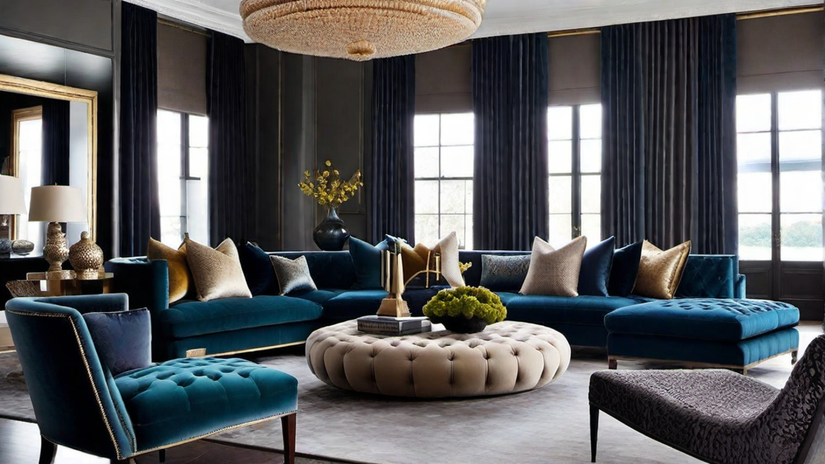 Luxurious Textures: Velvet, Leather, and Other Rich Fabrics in Contemporary Living Room Design