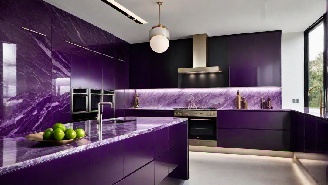 Majestic Marble: Purple Countertops for a Luxe Kitchen