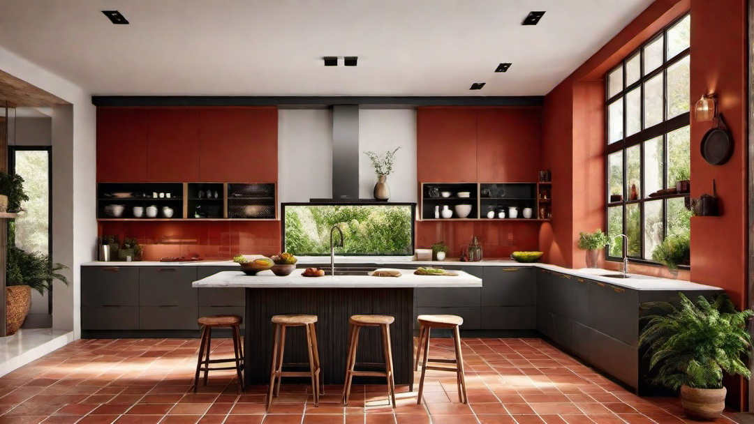 Mediterranean Influence: Red Terracotta Tiles in the Kitchen