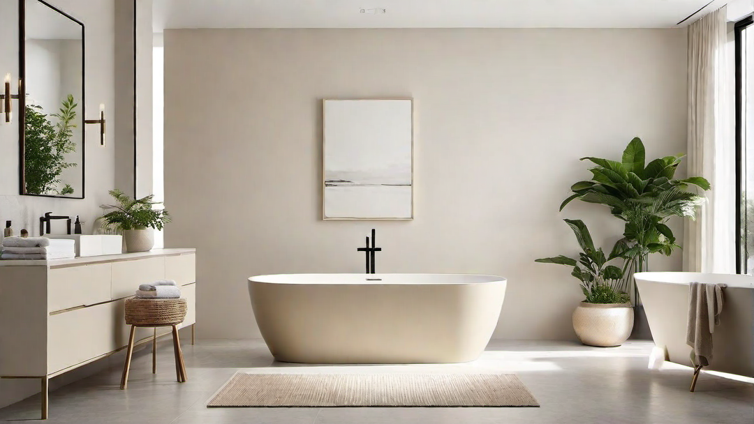 Minimalist Bliss: Beige and Off-White Bathroom