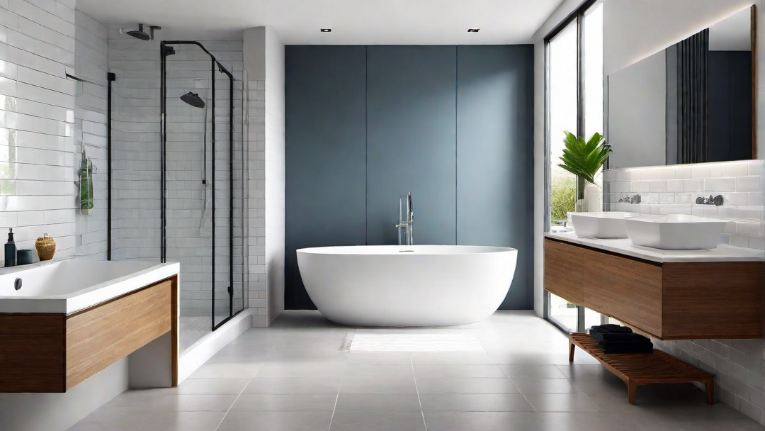 Modern Elegance: Sleek and Stylish Bright Bathroom Design
