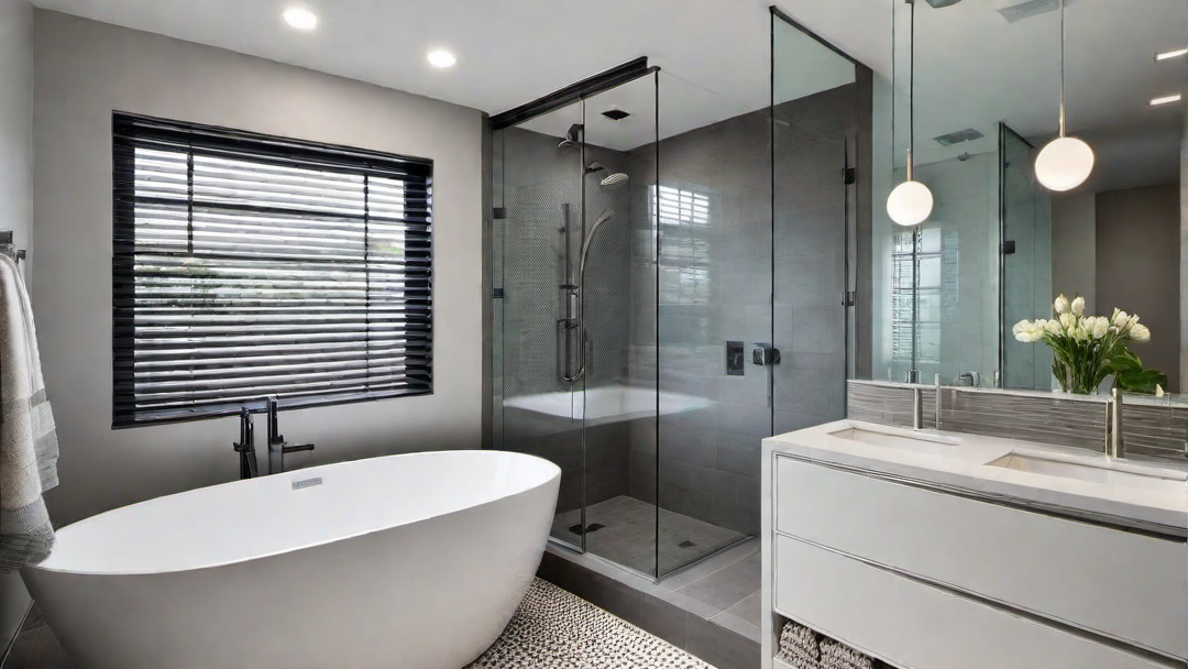 Modern Minimalism: Small Bathroom Design with Tub and Shower Combo