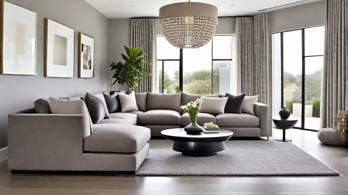 Muted Sophistication: Subtle Grey and Taupe Tones for a Modern Living Room
