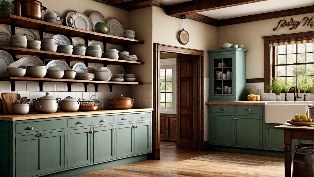 Open Shelving: Displaying Treasured Items in Country Kitchen Design