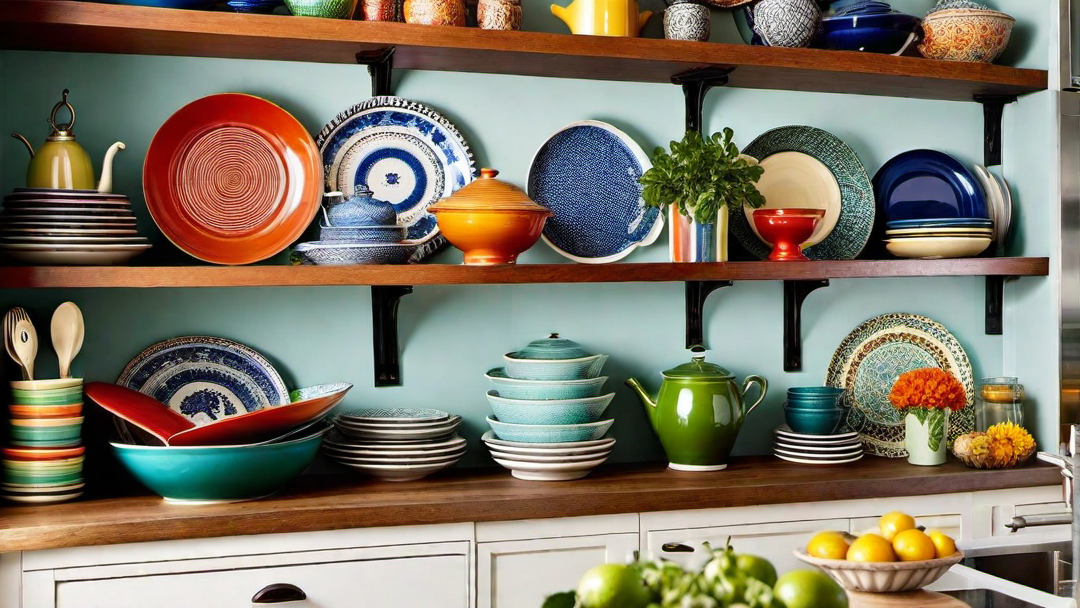 Open Shelving: Displaying a Collection of Eclectic Cookware