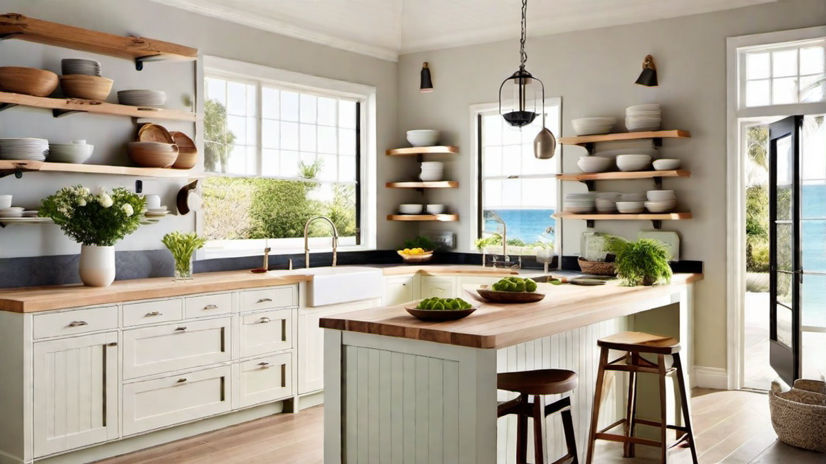Open and Airy: Coastal Kitchen with Light Wood Accents